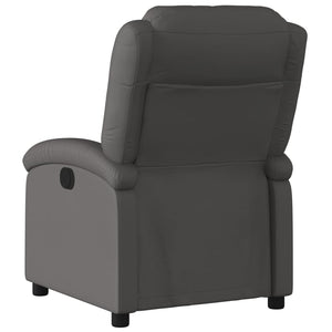 Grauer Echtleder Relaxsessel