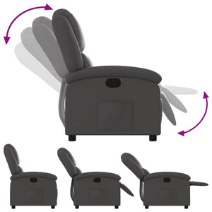 Grauer Echtleder Relaxsessel