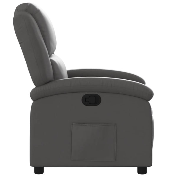Grauer Echtleder Relaxsessel