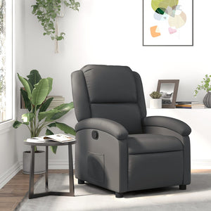 Grauer Echtleder Relaxsessel
