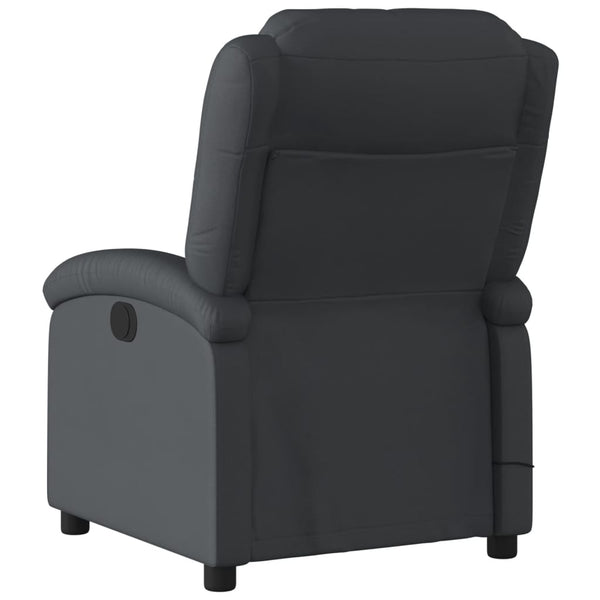 vidaXL Fauteuil de massage relaxant en cuir véritable noir