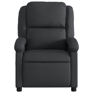 vidaXL Fauteuil de massage relaxant en cuir véritable noir