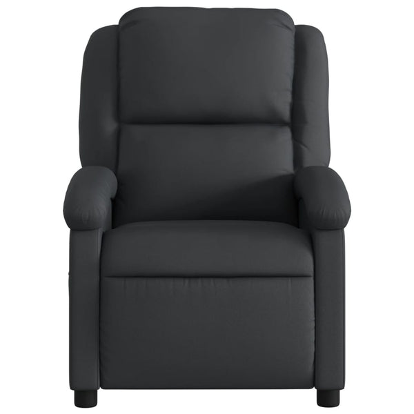 vidaXL Fauteuil de massage relaxant en cuir véritable noir