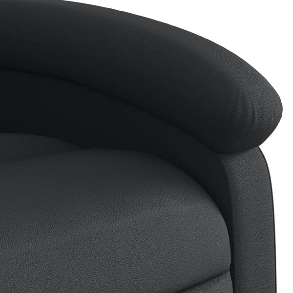vidaXL Fauteuil de massage relaxant en cuir véritable noir