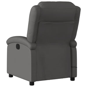 Massagesessel Echtleder Grau Relaxsessel