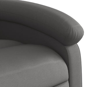 Massagesessel Echtleder Grau Relaxsessel
