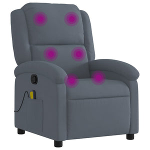Massage-Relaxsessel Dunkelgrau Samt