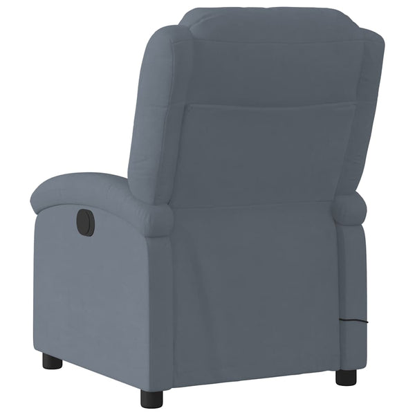 Massage-Relaxsessel Dunkelgrau Samt