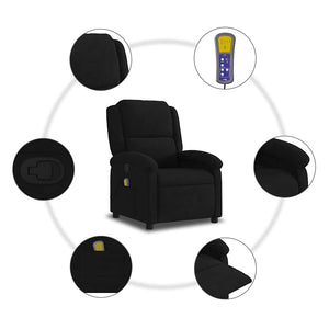 Massage Relaxsessel Schwarzer Samt