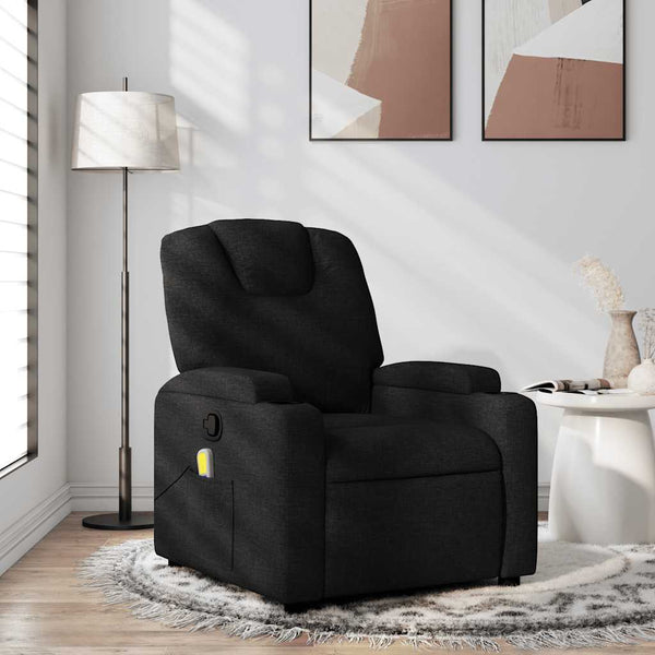 Massage Relaxsessel Schwarz Stoff