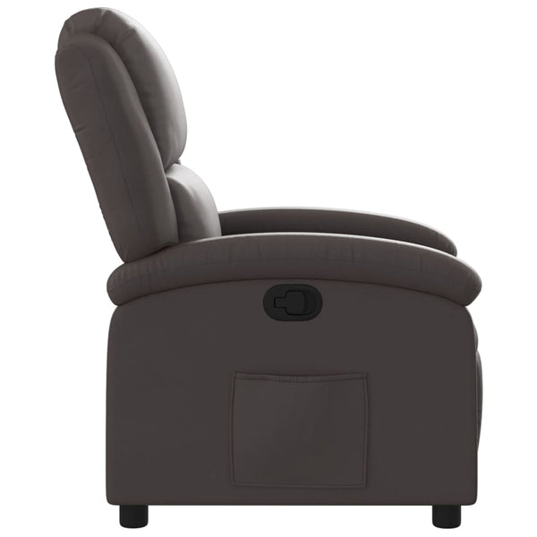 Dunkelbrauner Echtleder Relaxsessel
