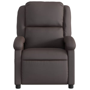 Massagesessel Relaxsessel Dunkelbraun Echtleder