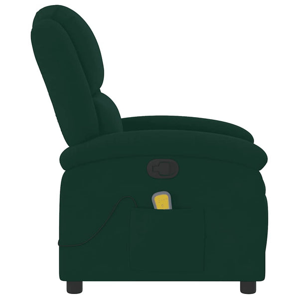 Massage Relaxsessel Dunkelgrün Samt