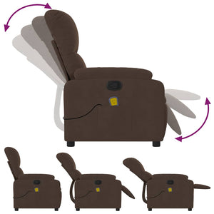 Massagesessel mit Liegefunktion, Braun