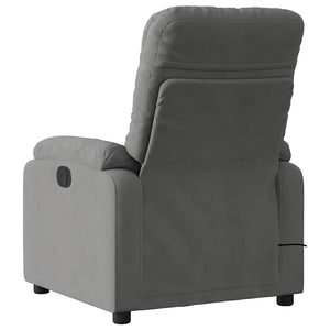 Massage Relaxsessel Dunkelgrau Mikrofaser