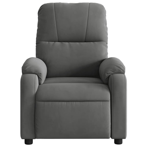 Massage Relaxsessel Dunkelgrau Mikrofaser
