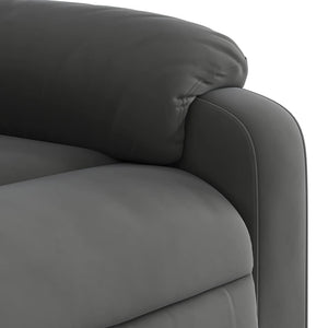 Massage Relaxsessel Dunkelgrau Mikrofaser