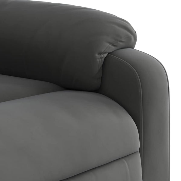 Massage Relaxsessel Dunkelgrau Mikrofaser
