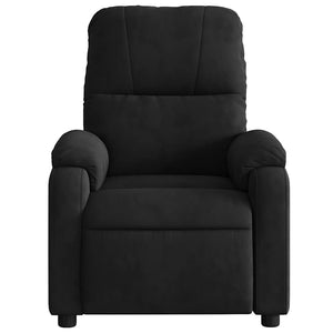 Massage-Relaxsessel Schwarzer Mikrofaser