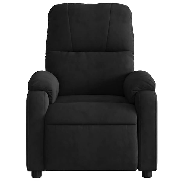 Massage-Relaxsessel Schwarzer Mikrofaser