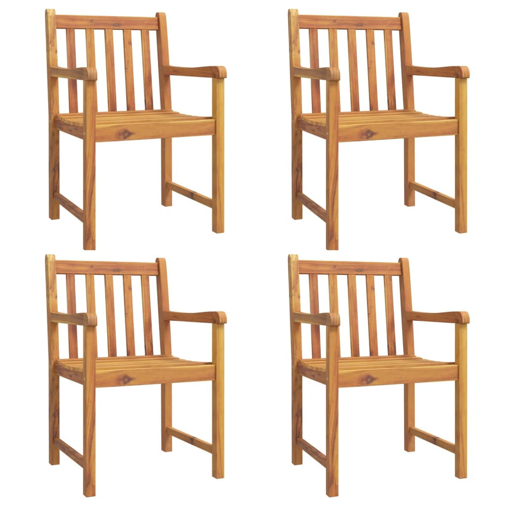 Akazienholz Gartenstühle 4er Set