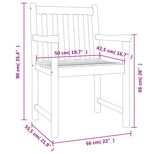 Akazienholz Gartenstühle 4er Set