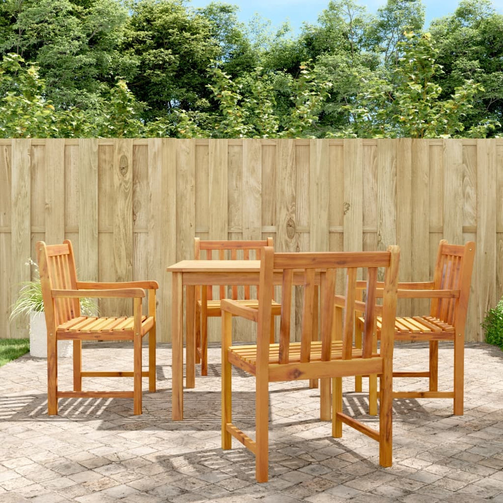Akazienholz Gartenstühle 4er Set