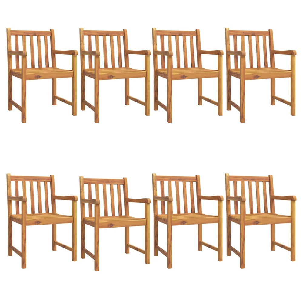 Gartenstühle 8er Set Akazie Massivholz