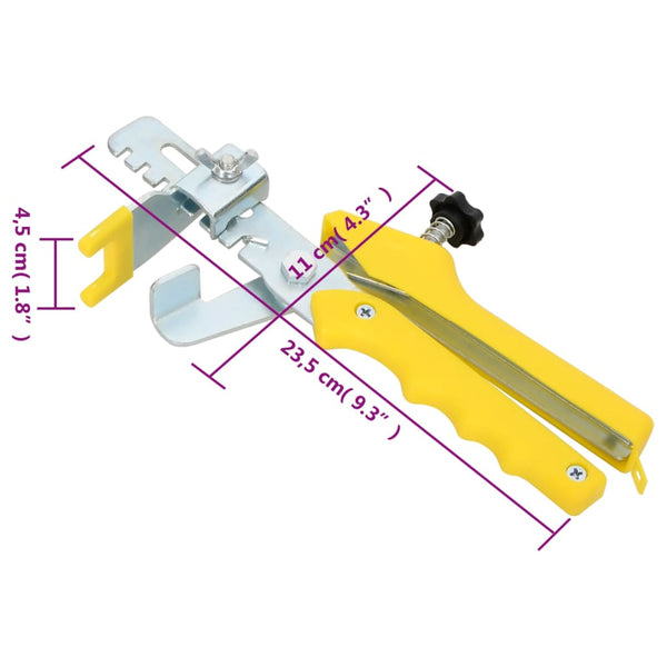 Fliesen-Nivelliersystem 500 Keile 2500 Clips 1 mm