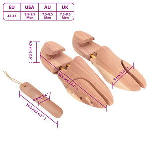 Schuhspanner mit Schuhlöffel EU 42-43 Massivholz Zeder