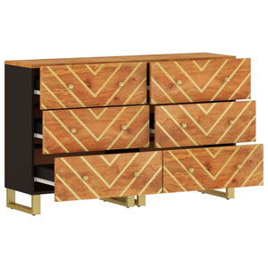 vidaXL Armoires d'appoint 2 pcs Marron et Noir 60x33,5x75 cm Bois de manguier