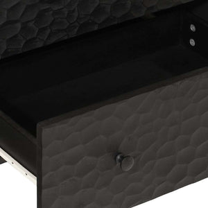 Schwarze Beistellschränke 60x33x75cm Mango Massivholz 2er Set