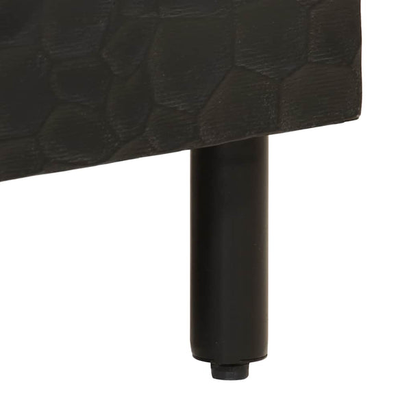 Schwarze Beistellschränke 60x33x75cm Mango Massivholz 2er Set