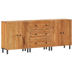 vidaXL Commodes de chevet 3 pcs 60x33x75 cm Bois d'acacia massif