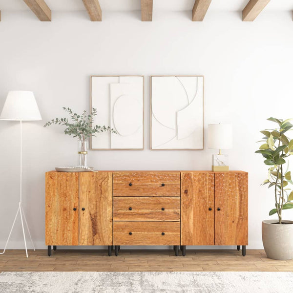 vidaXL Commodes de chevet 3 pcs 60x33x75 cm Bois d'acacia massif