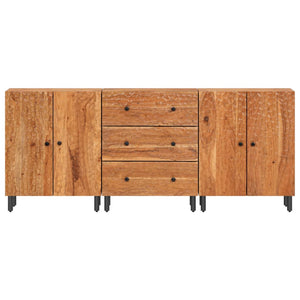 vidaXL Commodes de chevet 3 pcs 60x33x75 cm Bois d'acacia massif