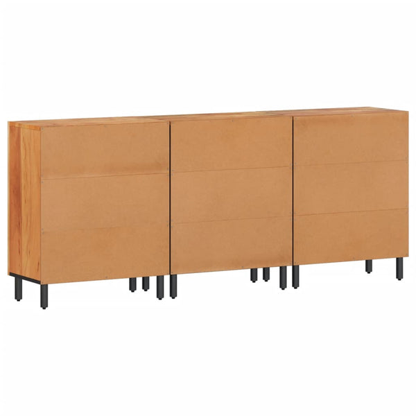 vidaXL Commodes de chevet 3 pcs 60x33x75 cm Bois d'acacia massif