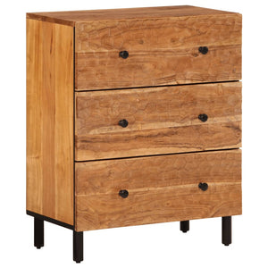 vidaXL Commodes de chevet 3 pcs 60x33x75 cm Bois d'acacia massif