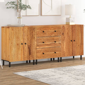 vidaXL Commodes de chevet 3 pcs 60x33x75 cm Bois d'acacia massif