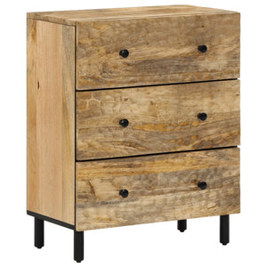 Mango Massivholz Beistellschränke, 2er-Set
