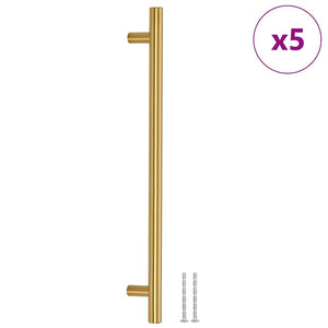 Möbelgriffe 5 Stk. Golden 224 mm Edelstahl