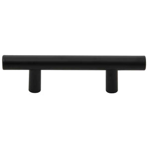 Möbelgriffe 10 Stk. Schwarz 64 mm Edelstahl