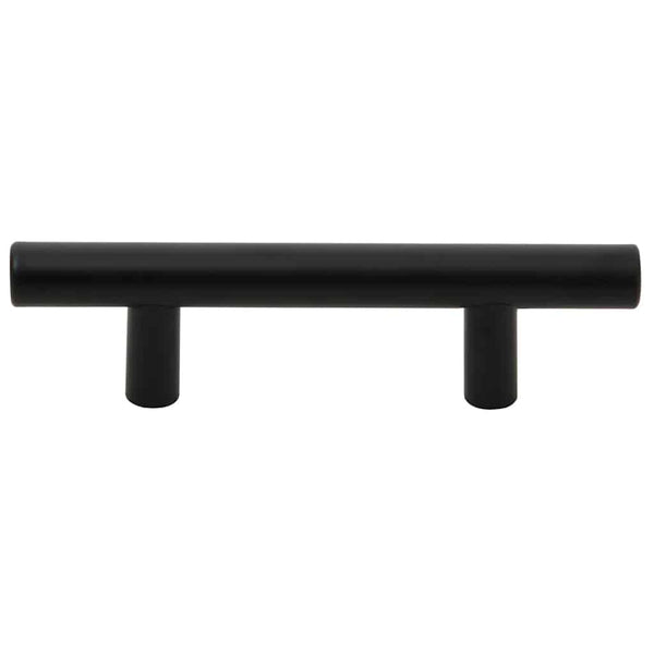 Möbelgriffe 10 Stk. Schwarz 64 mm Edelstahl