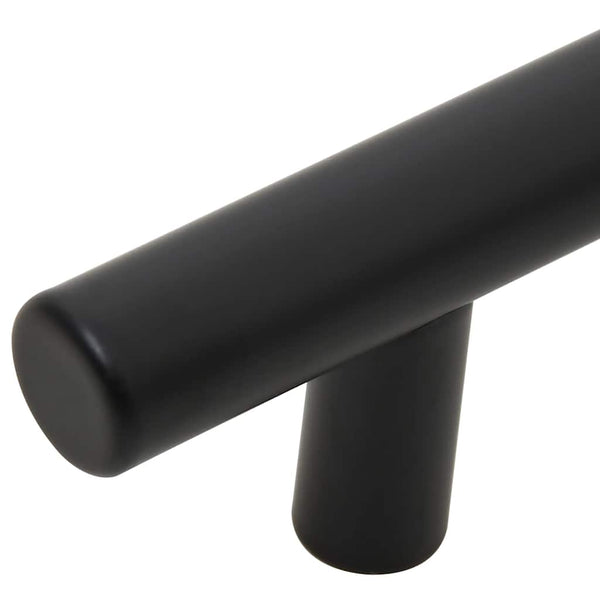 Möbelgriffe 10 Stk. Schwarz 64 mm Edelstahl