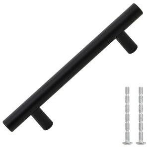 Möbelgriffe 10 Stk. Schwarz 96 mm Edelstahl