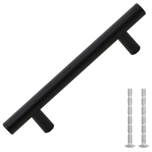 Möbelgriffe 10 Stk. Schwarz 96 mm Edelstahl