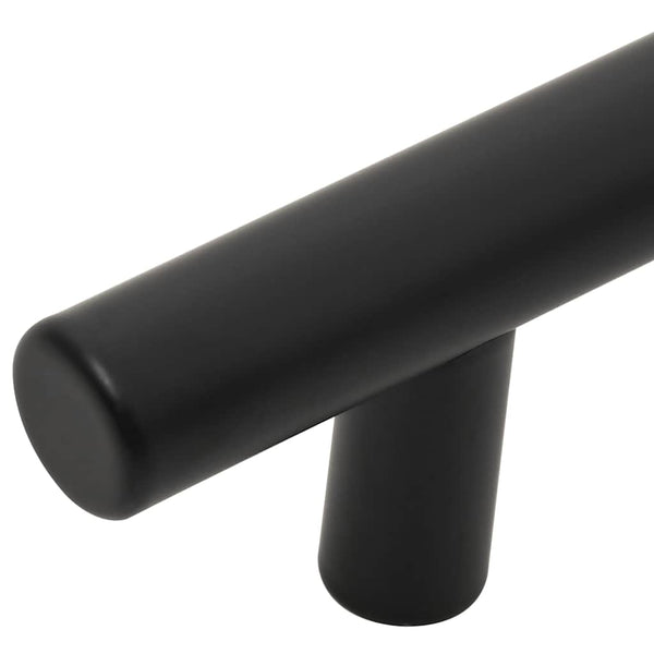 Möbelgriffe 10 Stk. Schwarz 128 mm Edelstahl
