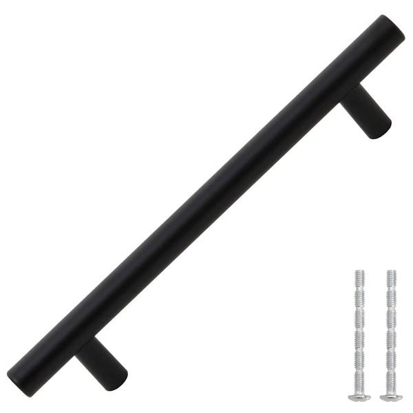 Möbelgriffe 10 Stk. Schwarz 160 mm Edelstahl