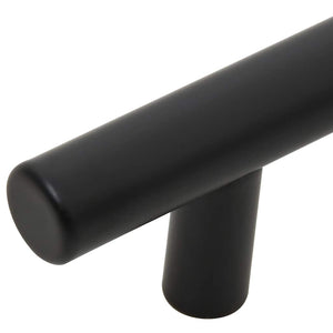 Möbelgriffe 10 Stk. Schwarz 160 mm Edelstahl