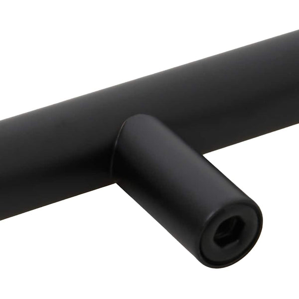 Möbelgriffe 10 Stk. Schwarz 160 mm Edelstahl